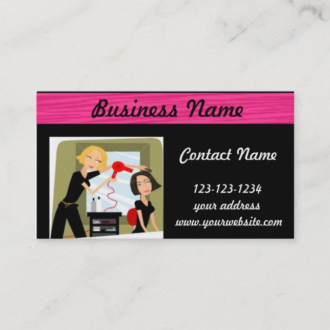 Hairstylist Beauty Salon business card (Front)