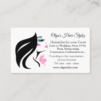 hairstylist business card
