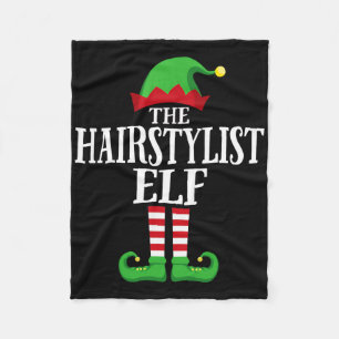 Hairstylist Elf Matching Family Group Christmas Pa Fleece Blanket