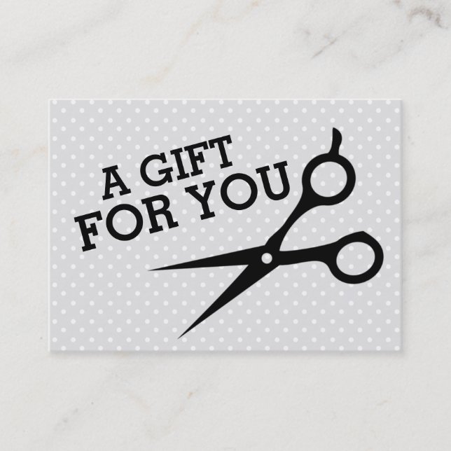 hairstylist hair stylist gift card certificate (Front)