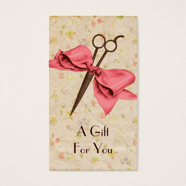 hairstylist hair stylist gift card certificate (Front)