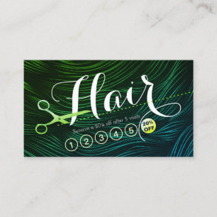 Hairstylist Hairdresser Green Gold Scissor Loyalty
