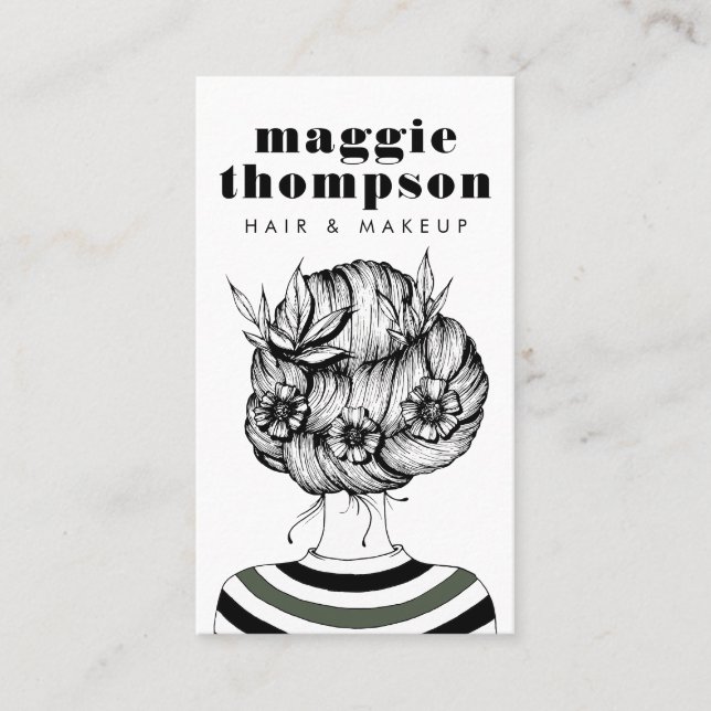 HAIRSTYLIST | Hairstylist & Beautician Business Ca Business Card (Front)