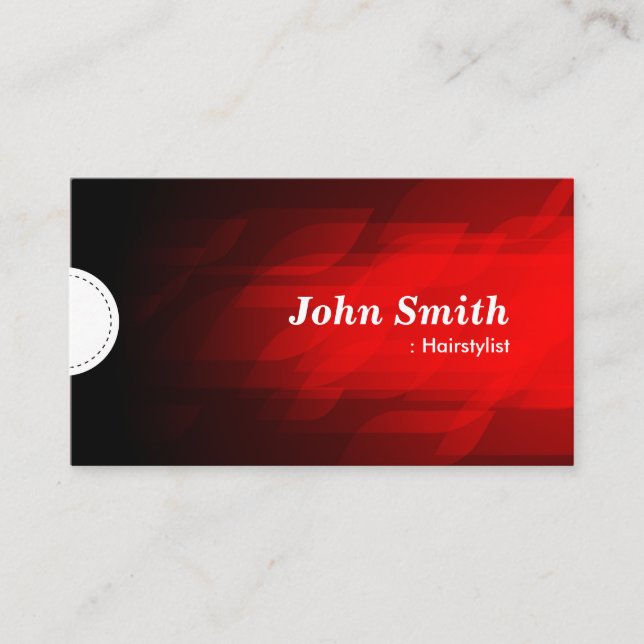 Hairstylist - Modern Dark Red Business Card (Front)