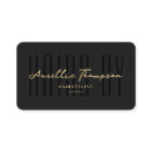Hairstylist Monogram Elegant Black Modern