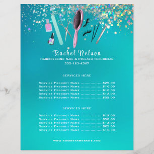 Hairstylist Nail Salon Service Sparkle Business   Flyer