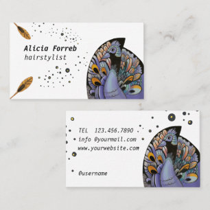 hairstylist peacock Business Card
