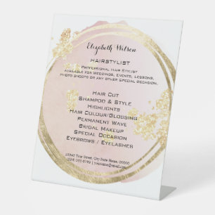 hairstylist  pedestal sign