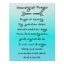 Hairstylist prayer sign