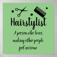 Hairstylist Quote Funny Hairdresser Stars Green 