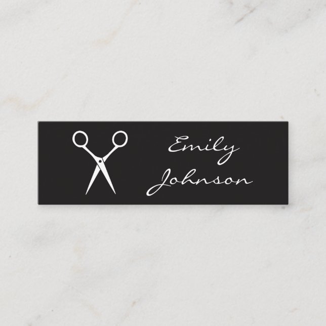 Hairstylist Shears Mini Business Card (Front)