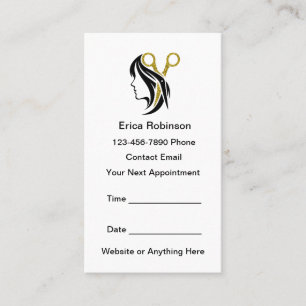 Hairstylist Simple Modern Appointment Cards