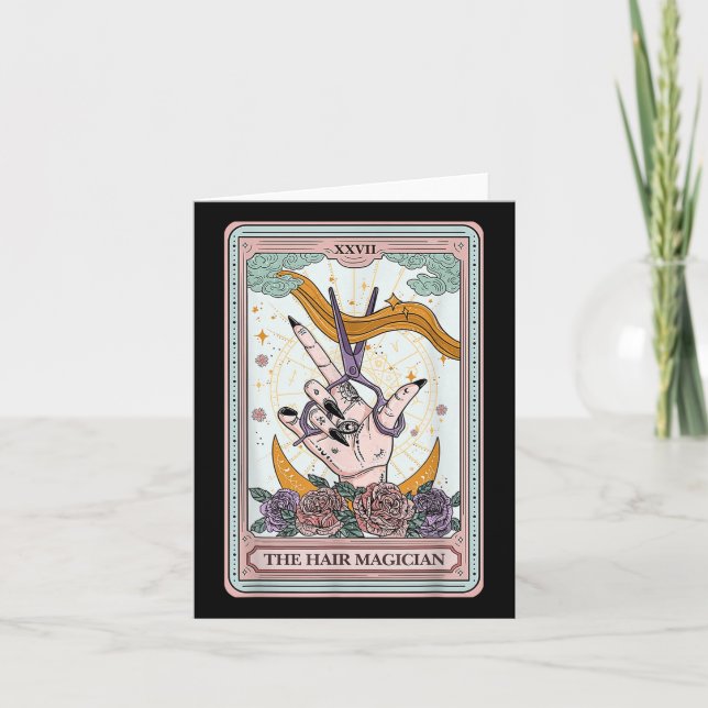 Hairstylist Tarot Card Gothic Hairdresser Salon Ha (Front)