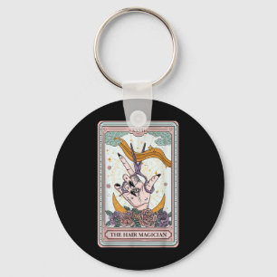 Hairstylist Tarot Card Gothic Hairdresser Salon Ha Key Ring