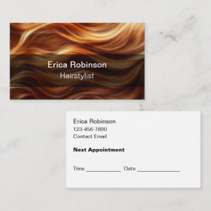 Hairstylist Trendy Appointment Business Cards