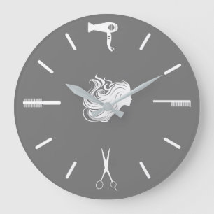 Hairstylist Wall Decor Large Clock