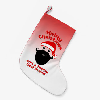 Hairy Christmas, Happy New Beard Small Christmas Stocking