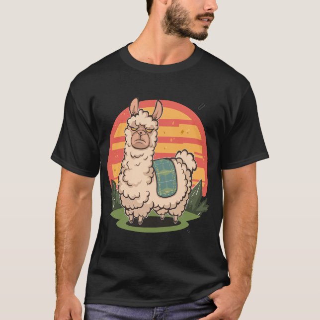 Hairy llama,Llama Lover T-Shirt (Front)