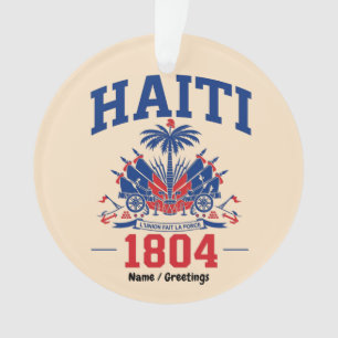 Haiti 1804 Patriotic Vintage Flag Graphic Heritage Ornament