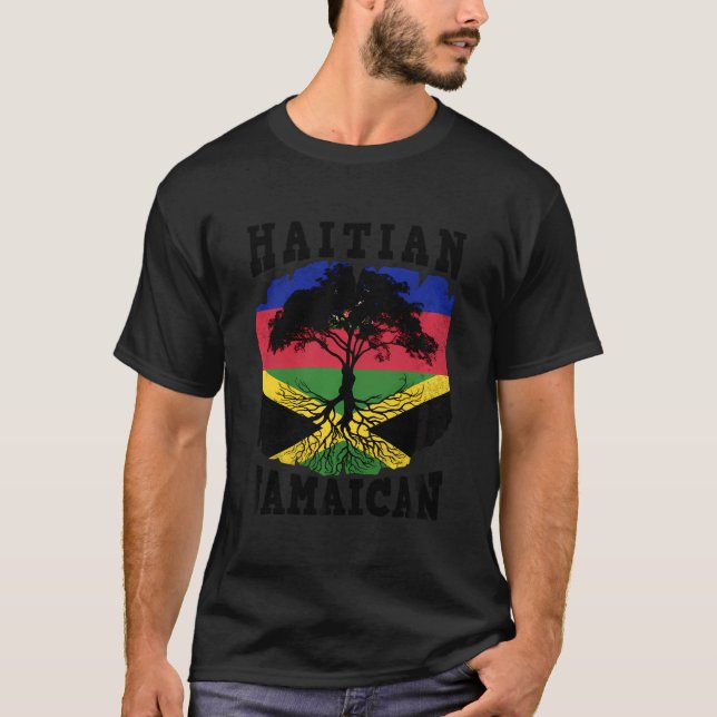 Haiti Ayiti Haitian Jamaica Jamaican Flag Day Mixe T-Shirt (Front)