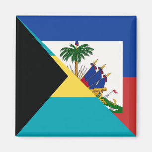 Haiti Bahamas Flag Half Haitian Bahamian Flag Magnet