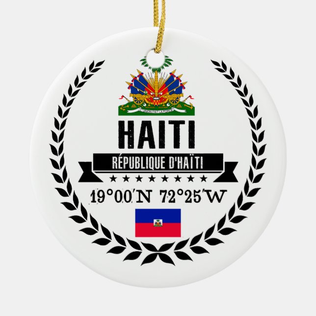 Haiti Ceramic Tree Decoration (Front)