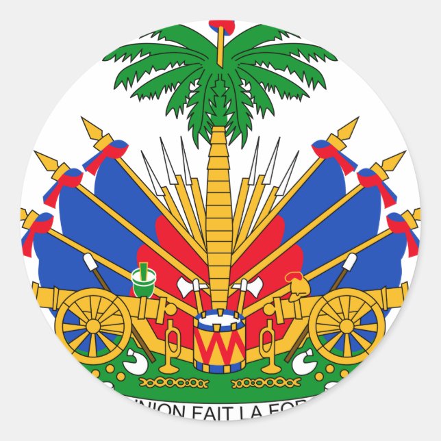 Haiti Coat of Arms Classic Round Sticker (Front)