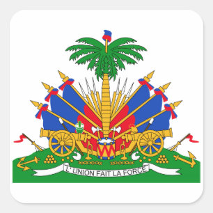 Haiti Coat of Arms Square Sticker