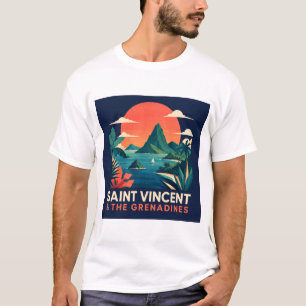 Haiti Contemporary Caribbean Collage T-Shirt