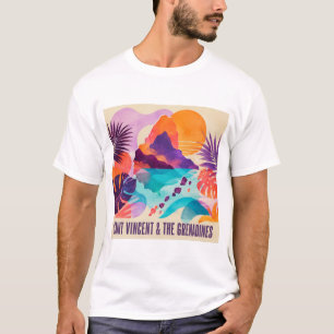 Haiti Contemporary Caribbean Collage T-Shirt