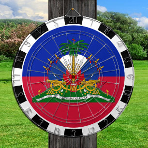Haiti Dartboard & Haitian Flag /white game board