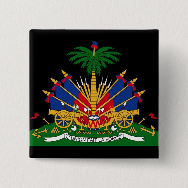 haiti emblem 15 cm square badge (Front)