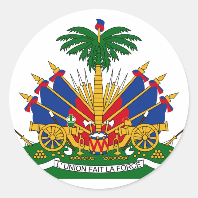haiti emblem classic round sticker (Front)