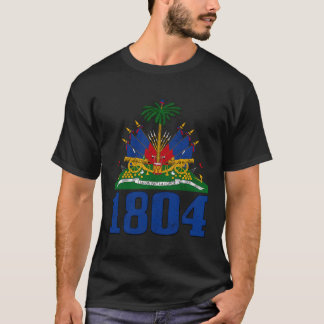 Haiti Est 1804 Pride Caribbean Haitian Flag T-Shirt