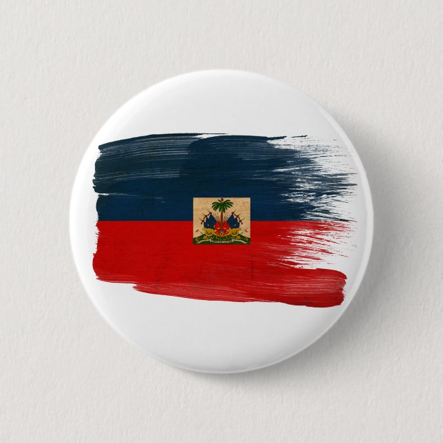 Haiti Flag 6 Cm Round Badge (Front)