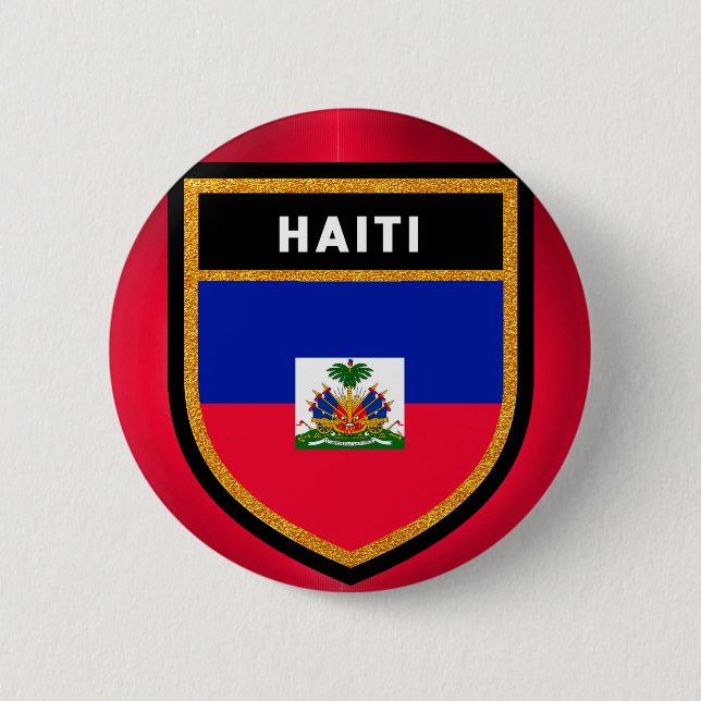 Haiti Flag 6 Cm Round Badge (Front)