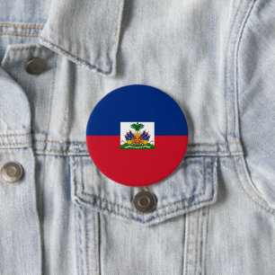 Haiti flag 7.5 cm round badge