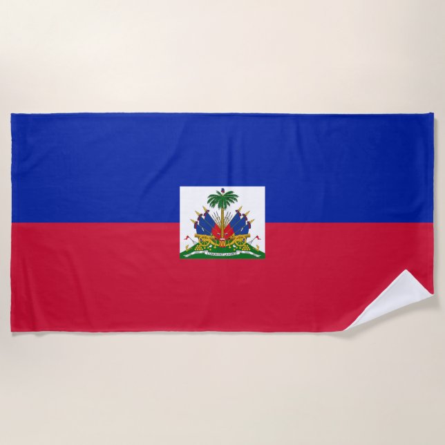 Haiti flag beach towel (Front)