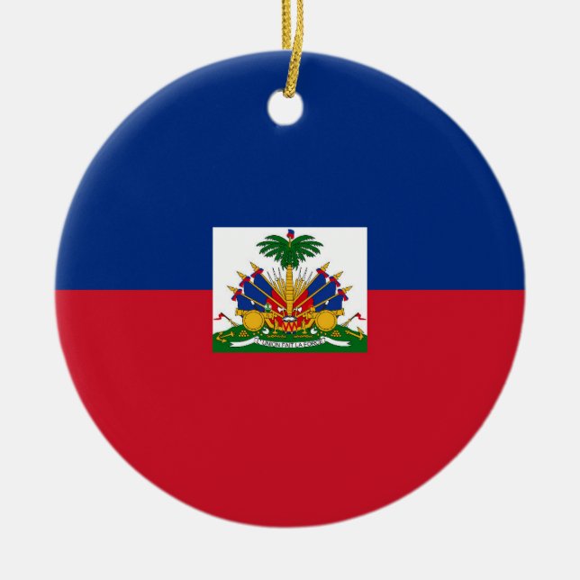 Haiti flag ceramic ornament (Front)