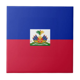 Haiti flag ceramic tile