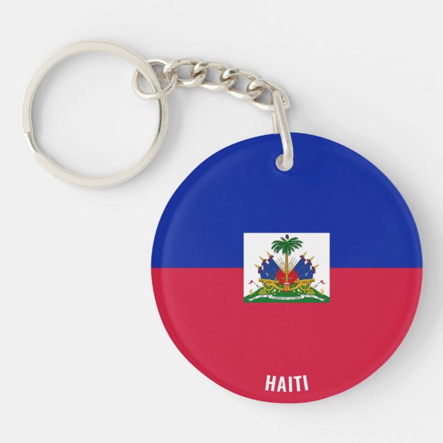 Haiti Flag Charming Patriotic Key Ring (Front)