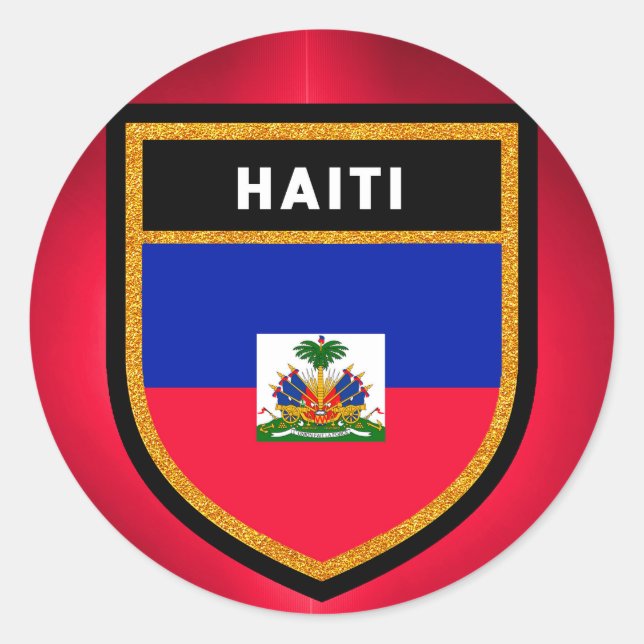Haiti Flag Classic Round Sticker (Front)