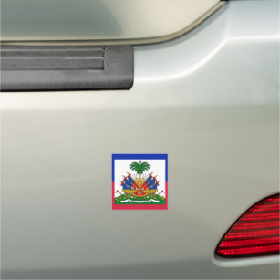 Haiti Flag Coat of Arms  Car Magnet