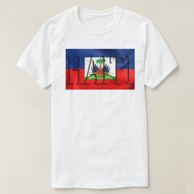 HAITI FLAG Custom Men's Tall Hanes T-Shirt (Design Front)