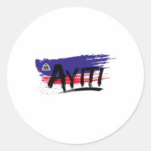 Haiti Flag Day Haitian Pride Independence Celebrat Classic Round Sticker