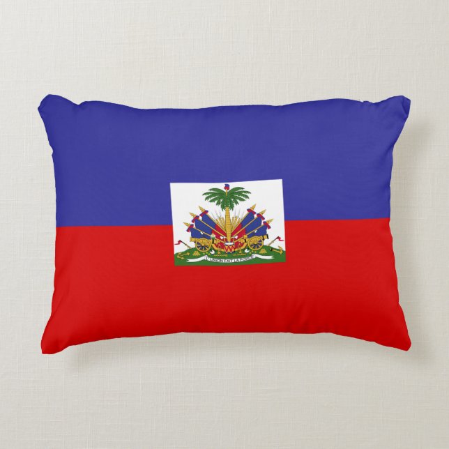 Haiti Flag Decorative Cushion (Front)