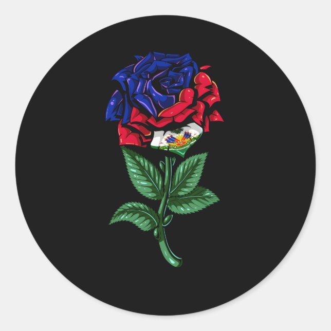 Haiti Flag Haitian Classic Round Sticker (Front)