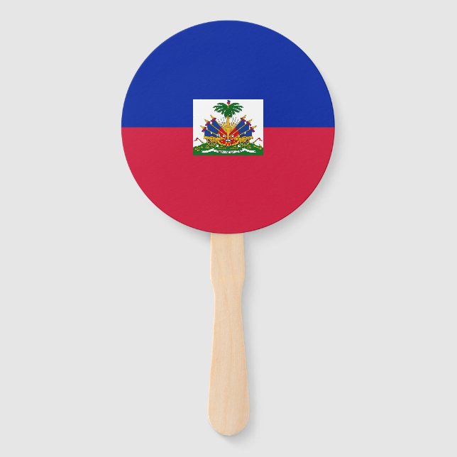 Haiti Flag Hand Fan (Front)