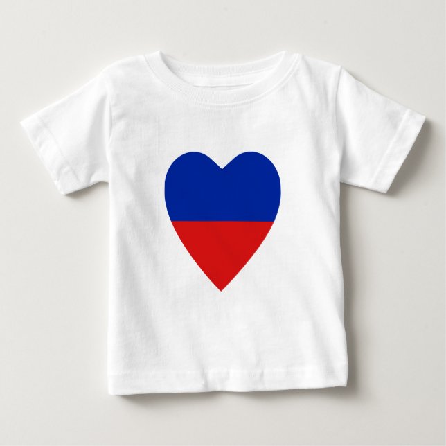 Haiti Flag Heart T-Shirt (Front)