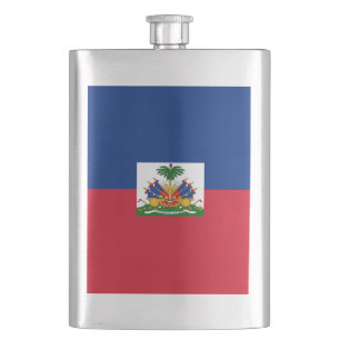 Haiti flag hip flask